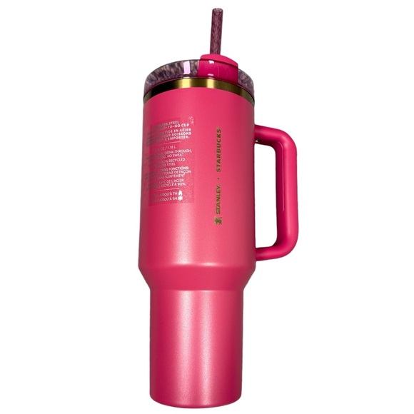 NWT Stanley x Starbucks Limited Edition Winter Berry Pink Glitter Quencher 40 oz - Picture 2 of 4